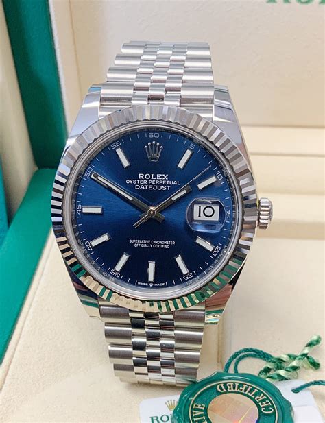 rolex datejust blue review|rolex datejust blue face 41mm.